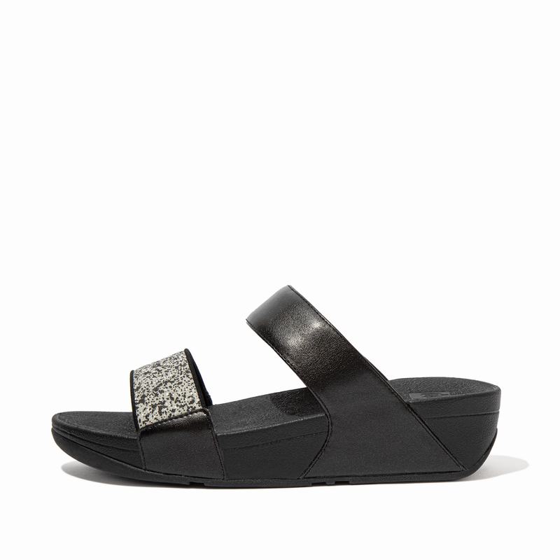 FitFlop Lulu Faux Leder Schwarz - FitFlop Pantoletten Damen Sale [MGUD-74190]